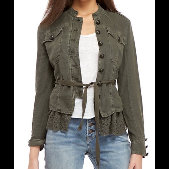 Free People Emilia Lace Trim Tie Waist 